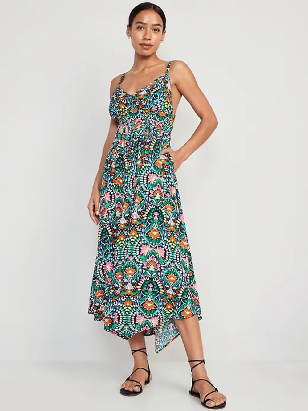 Old Navy Boho Colorful Pocketed Maxi Dress